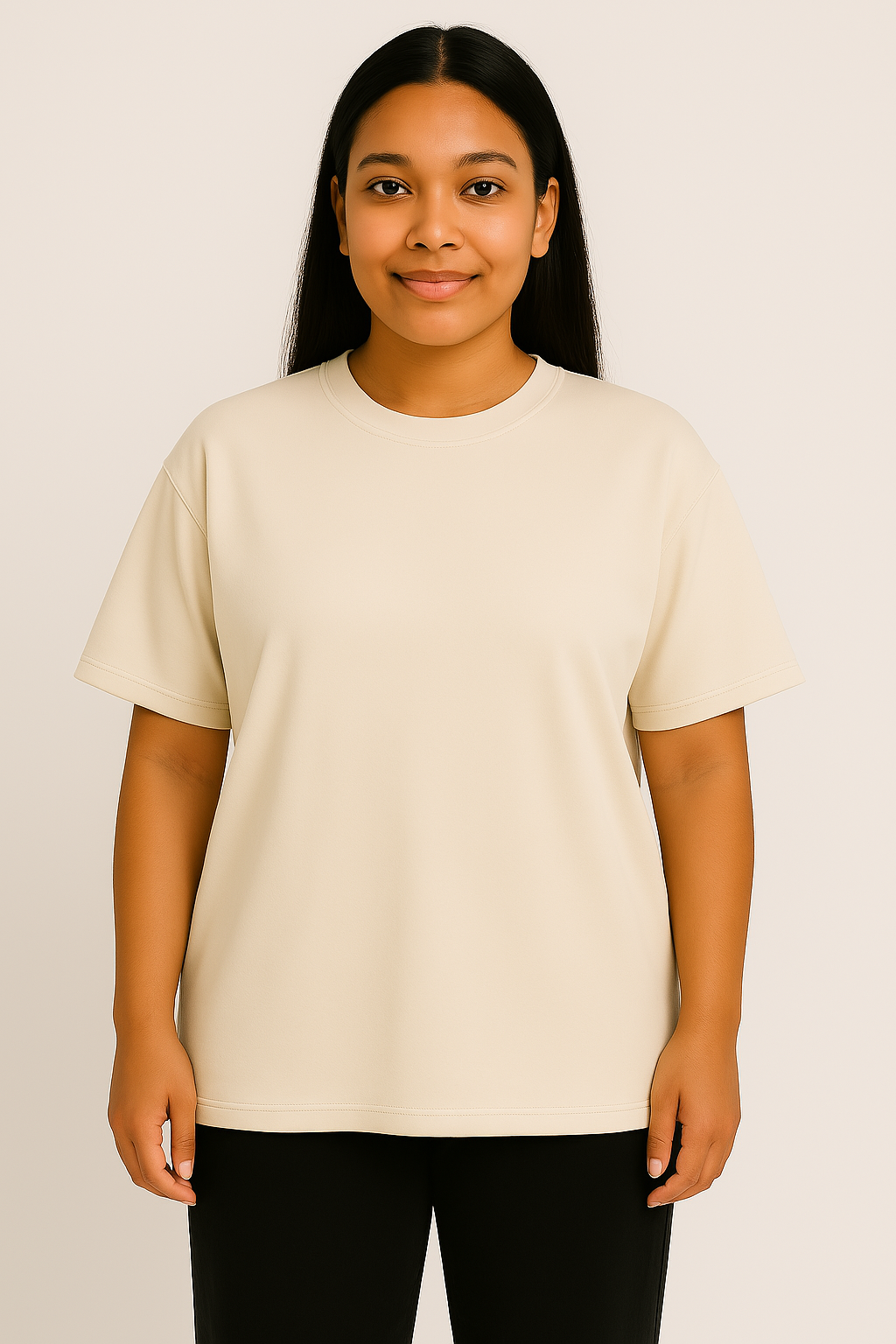 Women’s Oversized Cotton Terry T-Shirt – Loop Knit Comfort Wear | All Colors Available