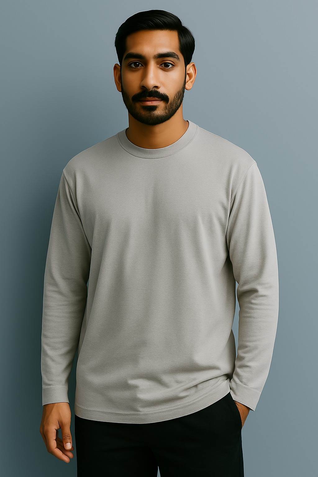 Men’s Cotton Terry Round Neck T-Shirt – Premium Loop knit Fabric | 220-240 GSM | All Colors Available