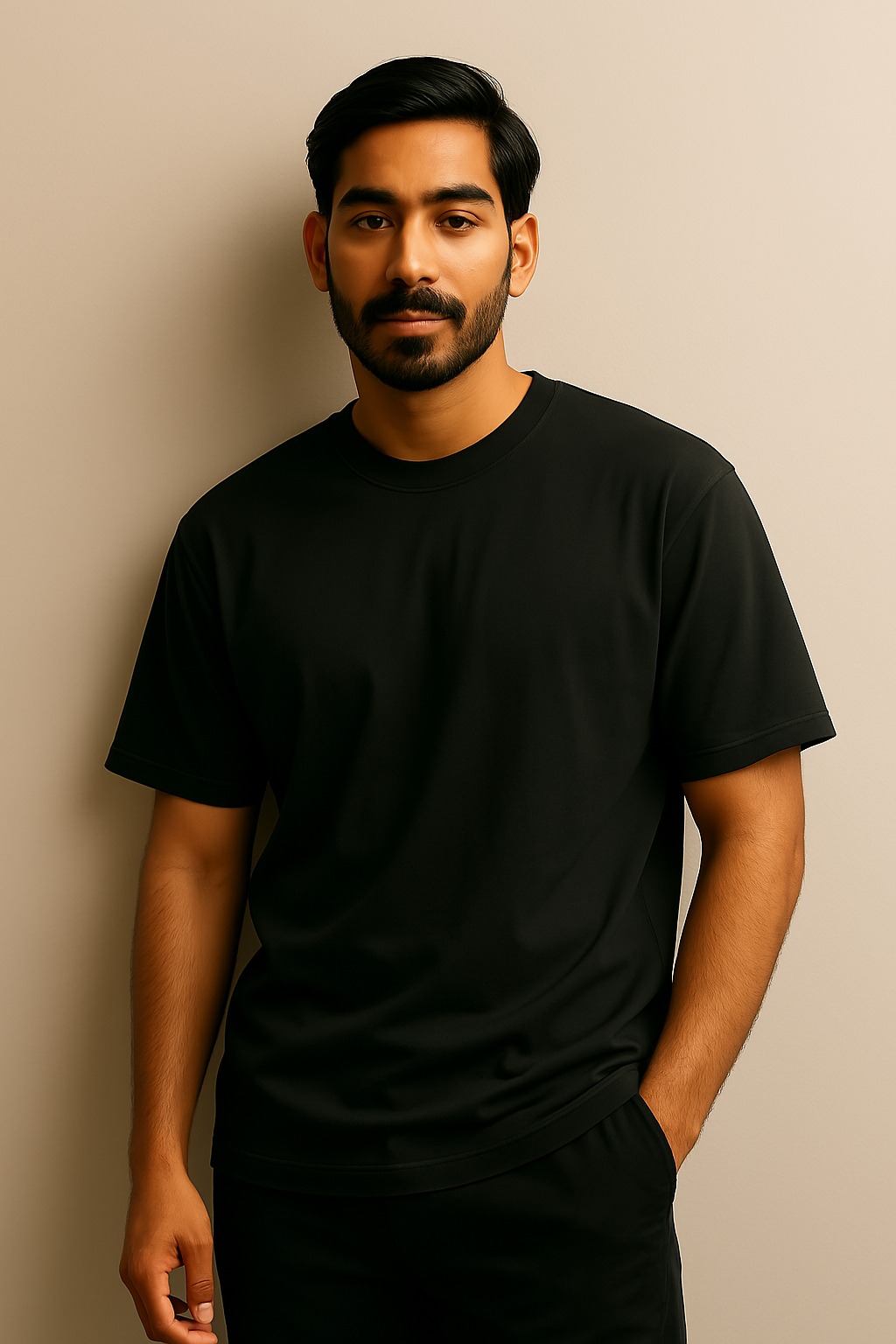 Men’s Cotton Round Neck T-Shirt – Soft Sinker Fabric | 200–220 GSM | All Colors Available