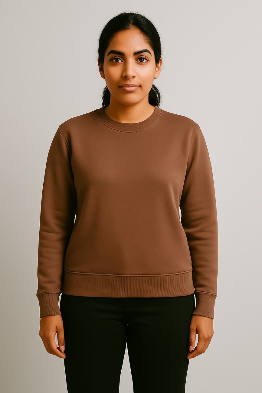 Women’s Cotton Terry Fleece Sweatshirt – 330 GSM Cozy Comfort | All Colors Available