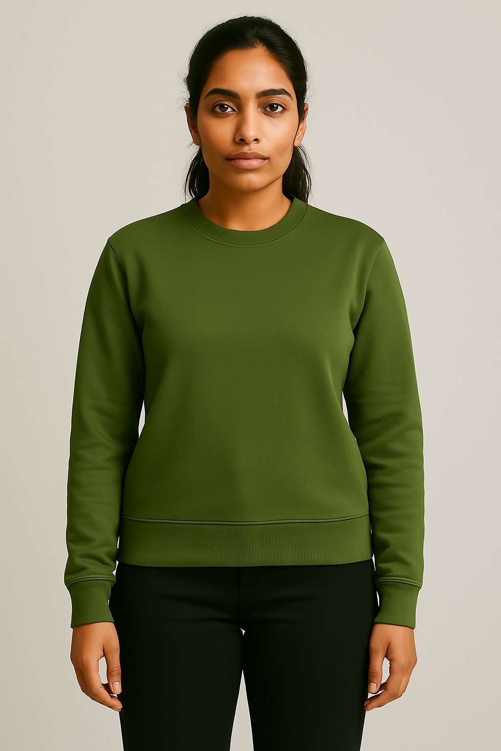Women’s Cotton Fleece Sweatshirt – Soft, Warm & Stylish | All Colors Available