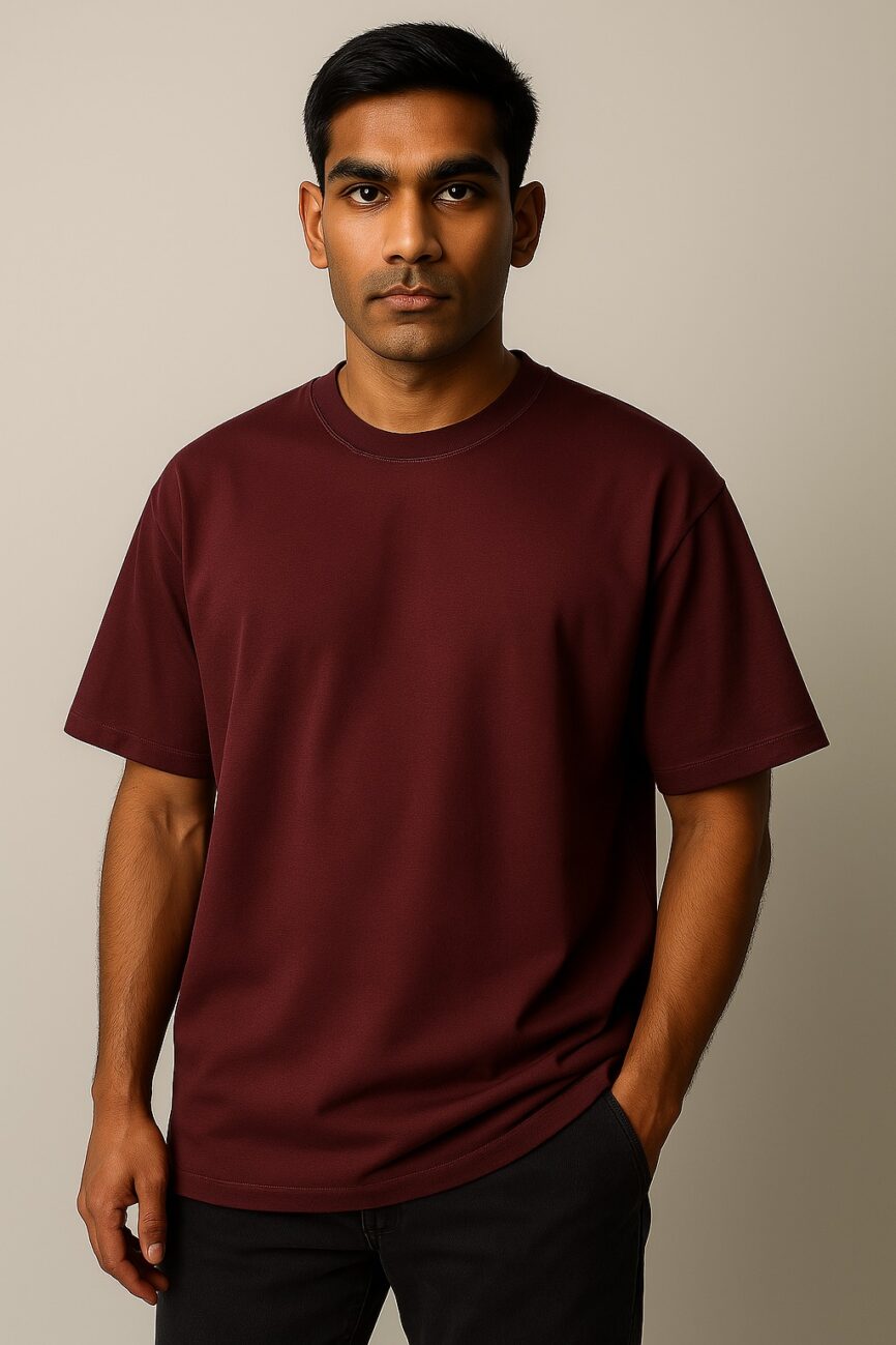 Men’s Oversized Cotton Terry T-Shirt – Loop Knit Comfort | 220-240 GSM | All Colors Available