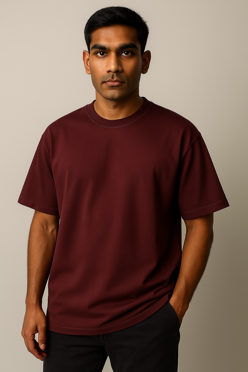 Men’s Oversized Cotton Terry T-Shirt – Loop Knit Comfort | 220-240 GSM | All Colors Available