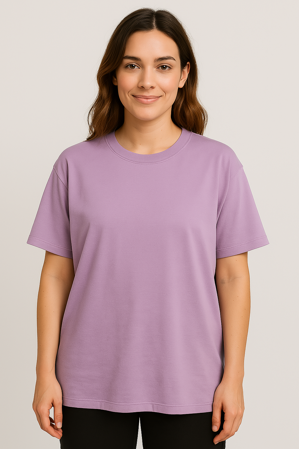 Women’s Oversized Cotton Lycra T-Shirt – Stretch Comfort Fit | All Colors Available