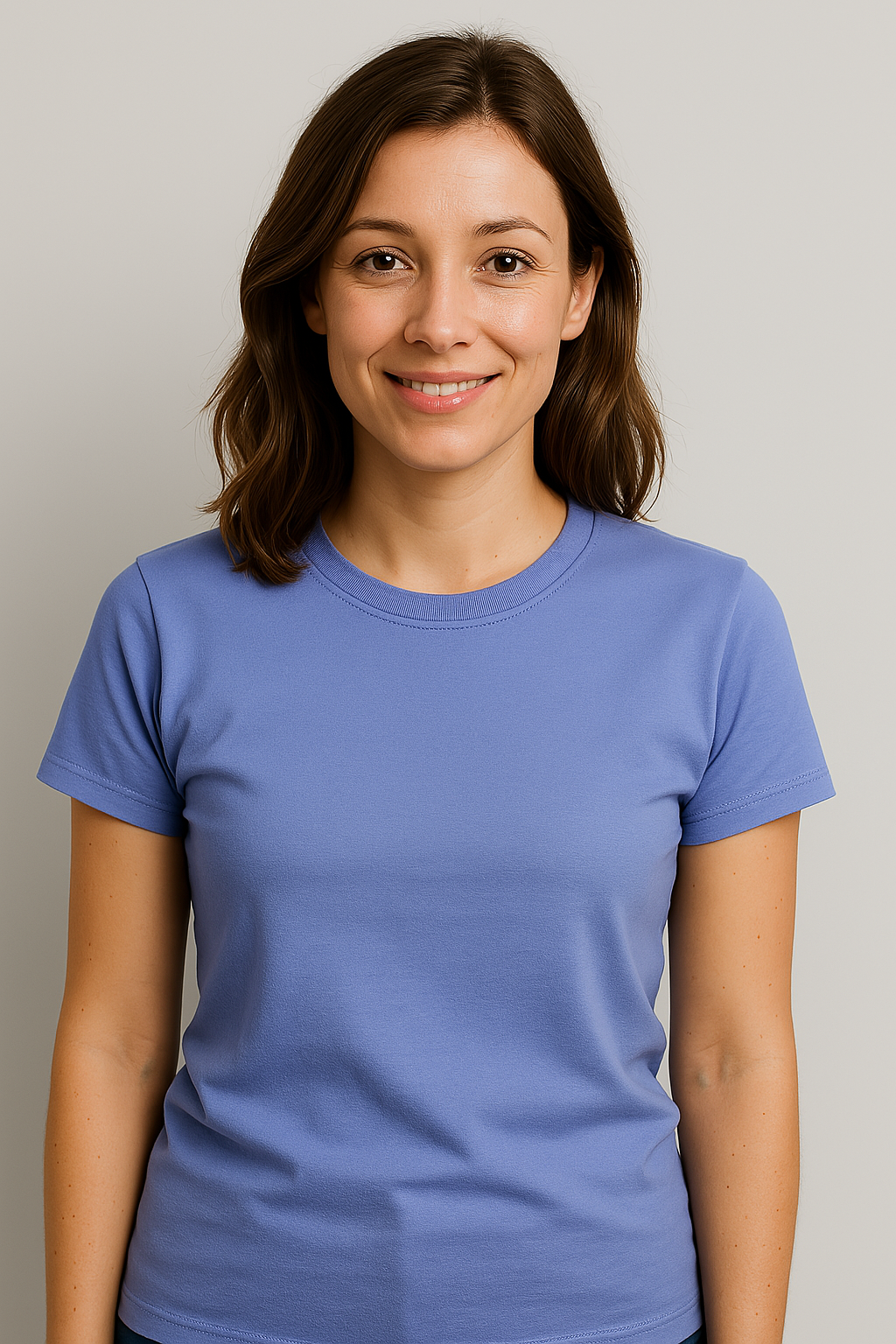 Women’s Cotton Lycra Round Neck T-Shirt – Stretchable Loopknit Fabric | 220-240 GSM | All Colors Available
