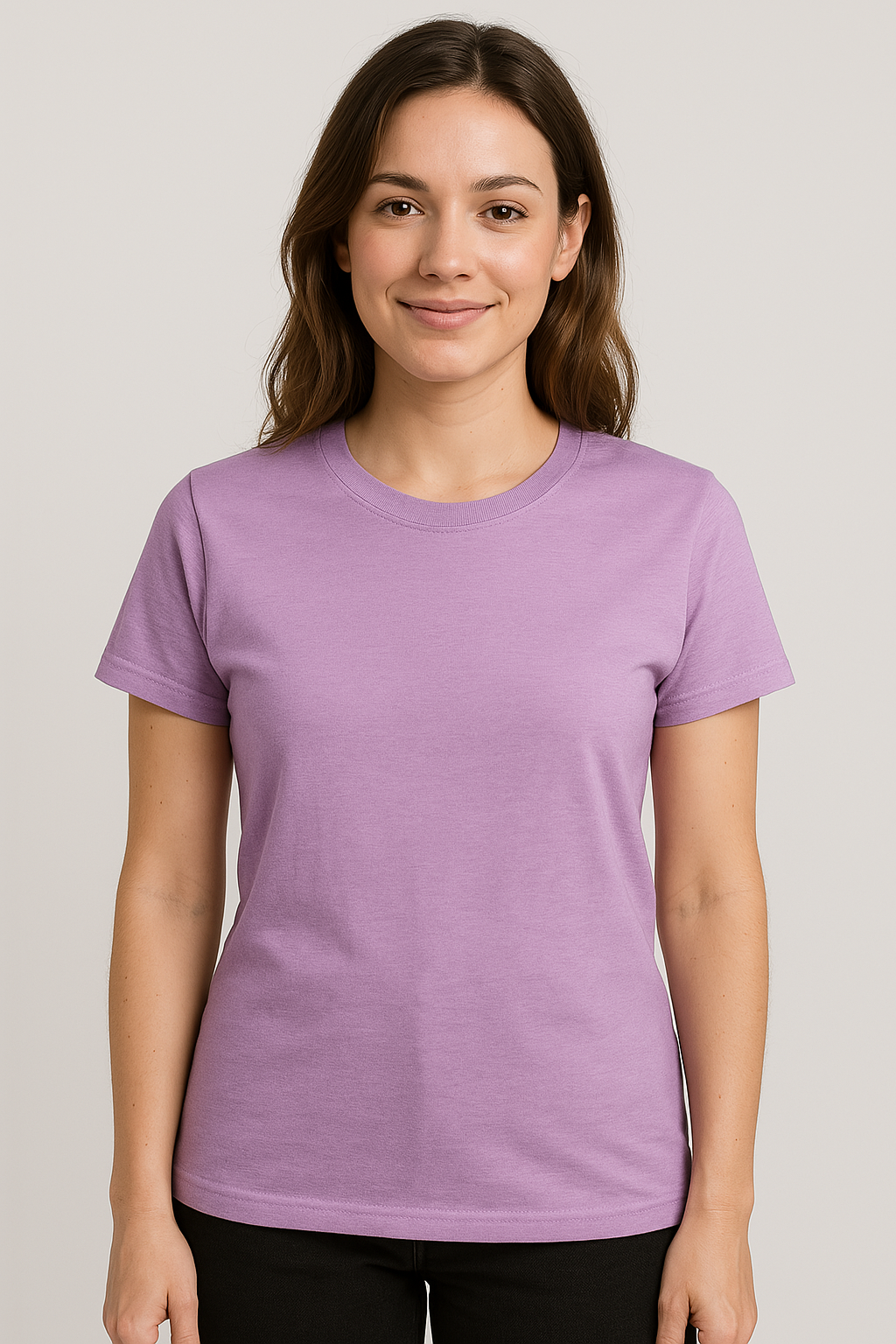 Women's Cotton Round Neck T-Shirt – Soft Cotton Sinker Fabric | Available in All Colors